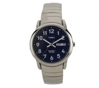 Timex Mens Easy Reader Watch with Expansion Band & Blue Dial   J102883