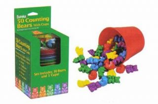 50 Counting Bears & Cups manipulatives Early Math Skills occupational