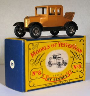 Lesney No 8 Bullnose Morris Cowley tan original box models of