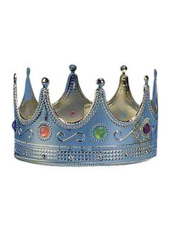 detailed crown. It features a gold crown with multi color gemstones