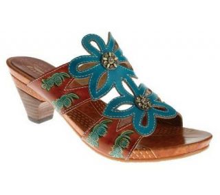 Spring Step Carlina Leather Slide Sandals —
