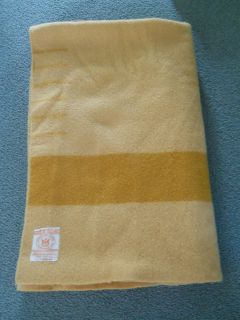 RARE VINTAGE HUDSONS BY CO 6 POINT BLANKET GOLD QUEEN KING 100% PURE