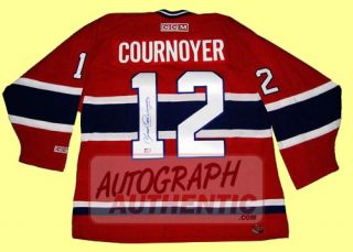  Canadiens jersey signed by legend, Yvan The Road Runner Cournoyer