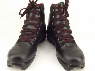 Mens cross country ski boot black leather Artex Teton 41 7 M telemark