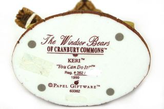 The Windsor Bears of Cranbury Commons Figurine Ballerina Keri You Can