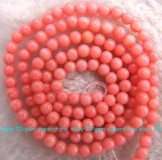 pink,orange,red ocean coral 4mm round gemstone beads 16 new