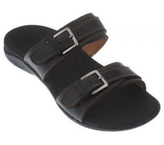 Weil by Orthaheel Mystic Orthotic Leather Double Strap Sandals