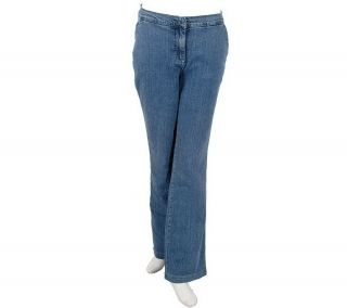Denim & Co. Tall Modern Waist Stretch Denim Trousers —