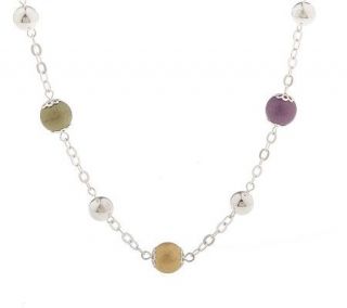 As Is Colors of Sterling 36 Bead Station Necklace —