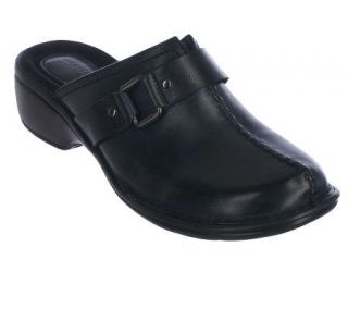Clarks Artisan Mill Point Leather Clogs with Hardware Detail