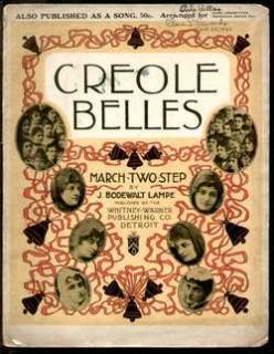 Creole Belles Lampe 1901 Vintage Piano Sheet Music
