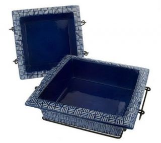 Temp tations Basket Weave 4 pc. Square Oven to Table Set —
