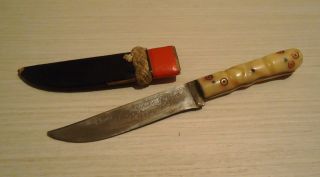Greek Antique Cretan Dagger  Crete Knife with Real Bone Handle  Chania
