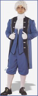 Colonial Costume George Washington Town Crier Adult Std Blue Jacket