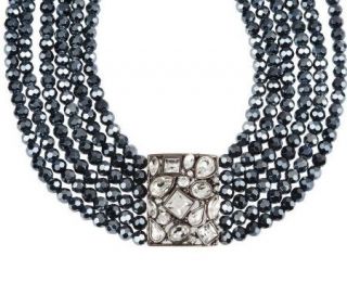 Kenneth Jay Lanes Faceted Bead & Multi Stone Necklace   J262275