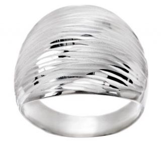 VicenzaSilver Sterling Diamond Cut Illusion Dome Ring   J269593
