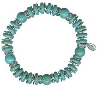 Kirks Folly Sands of Time Turquoise Stretch Bracelet   J306335
