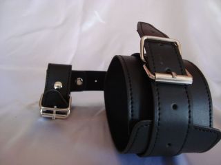 Faux Leather Wrist and Thumb Cuffs Restraints Bondage Role Play Fun