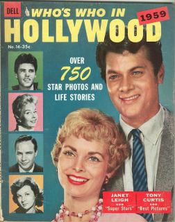 1959 Tony Curtis Janet Leigh Whos Who Hollywood Dell