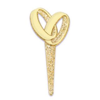 Entwined Wedding Rings Gold Cupcake Picks Cake Toppers Decoration