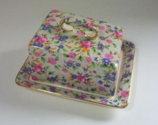Royal Winton Chintz Old Cottage Cheese Dish Keep Keeper