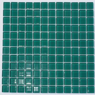 Glass Mosaic Tiles 1x1 on 1sqft sheet Deep Teal
