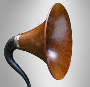 REPRODUCTION OAK WOOD CYGNET HORN for EDISON CYLINDER PHONOGRAPH