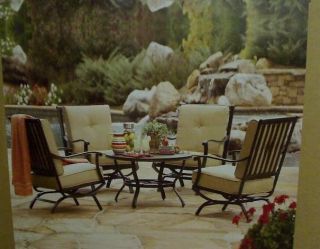Country Living Patio Furniture Stone Ridge 5 PC Chat Set