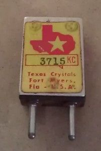 3715 kHz FT243 Crystal Texas 80M CW Full Size for Heathkit Johnson