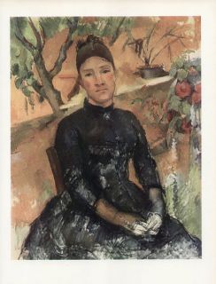 Paul Cezanne Vintage Print Made in 1939 Madame Cezanne in The