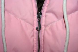Womens Juicy Couture Light Pink Down Feather Puffer Jacket Coat Size