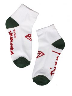 Diamond Supply Co Mens Low OG Logo Socks White Green Red 3 Pack New