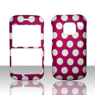  00 Smartphone Case Rubberized Feel Rigid Cover Case Pink Dots