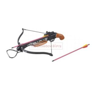 150 lbs short real wooden hunting crossbow 2 arrows