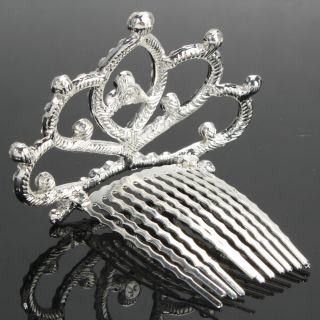 New Heart Style Rhinestone Crown Hair Comb Pin 03 Fashion Wedding