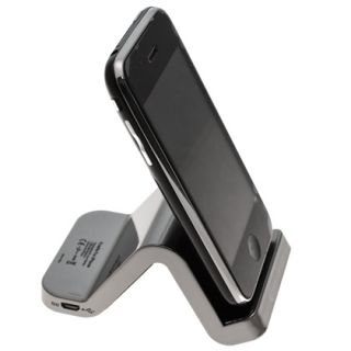   iPhone 3GS 4 4S Sync Charge Flexible WAVE Cradle Dock Station SILVER