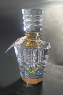 Crystal Perfume Bottle with Glass Dauber 4 Inch