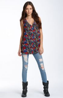 Eight Sixty Floral Tunic & Joes Jeans Stretch Denim Leggings