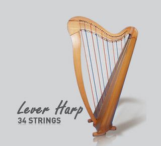 34 Strings Round Back Lever Harp New innovation