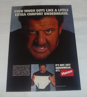 1988 LYLE ALZADO ad page ~ Hanes Underwear