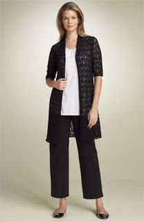 Eileen Fisher Long Cardigan, Silk Shell & Ankle Pants