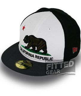 California REPUBLIC 2 Two Tone White Grey Cali Bear New Era 5950