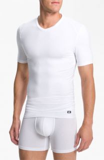 Michael Kors Defined Stretch Cotton V Neck T Shirt