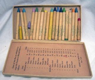 Vintage Box of Munsell Crayola Crayons Binney Smith Inc New York New