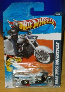Hot Wheels Boss Hoss Motorcycle with 2 Car Silly Bands 2011