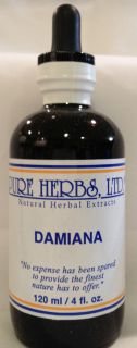 Damiana 4 oz Pure Herbs Liquid Extract Hormonal