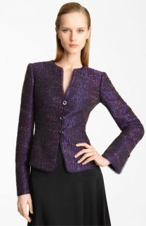 Armani Collezioni Lamé Textured Tweed Jacket