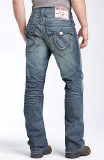 True Religion Brand Jeans Billy   Blue Rainbow Bootcut Jeans (Dark Bravo Wash)
