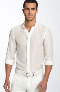 Armani Collezioni Textured Micro Check Shirt