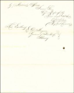 Daniel E Sickles Manuscript Letter Signed 12 26 1862